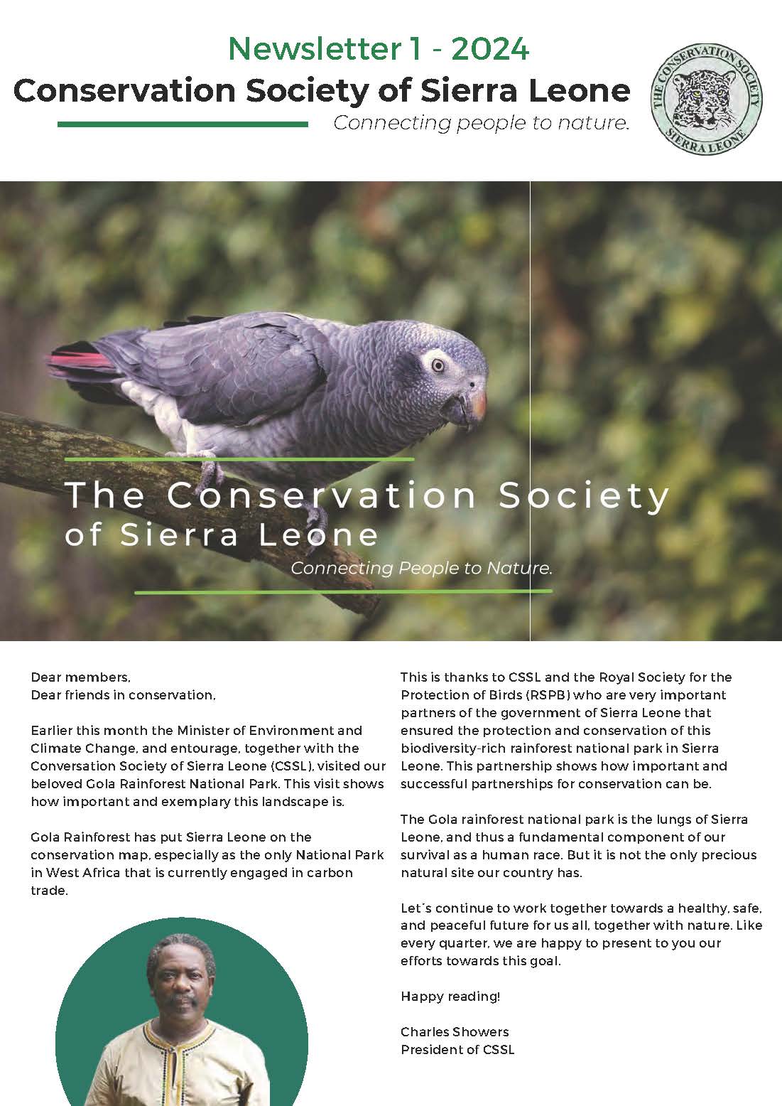 Cssl Newsletter 1-2024 - Conservation Society Of Sierra Leone